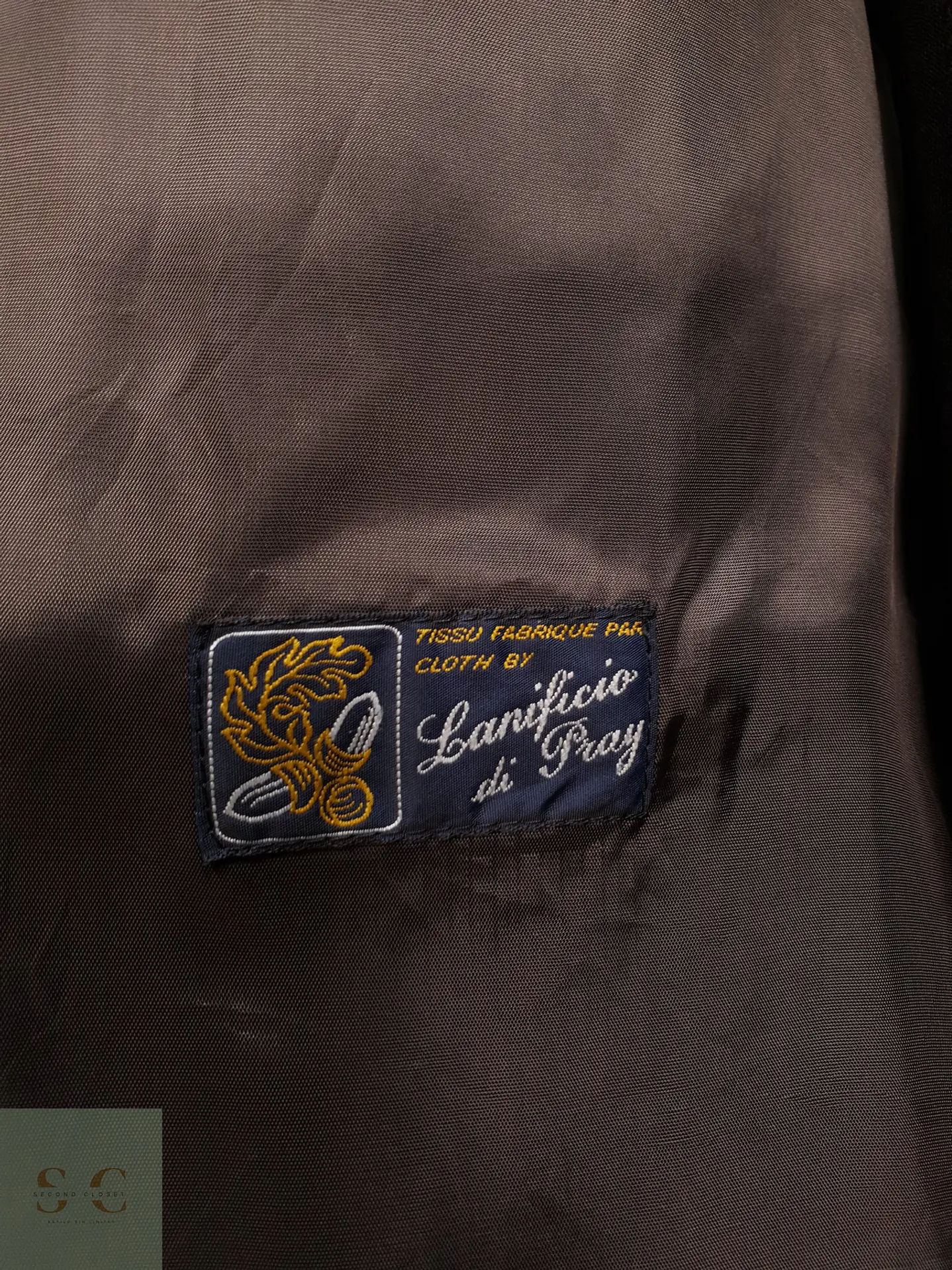 Blazer en Espiga de Lana de Cordero con Finas Rayas Lanificio di Pray Talla LXL 8
