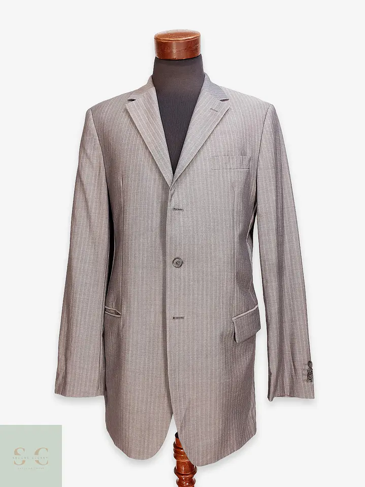 Blazer de Lana Virgen con Trama de Microrrayas Daniel Hechter Talla L 1