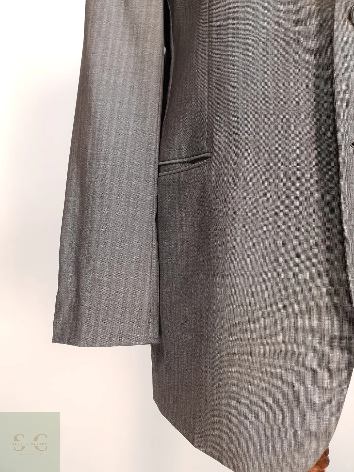 Blazer de Lana Virgen con Trama de Microrrayas Daniel Hechter Talla L 2