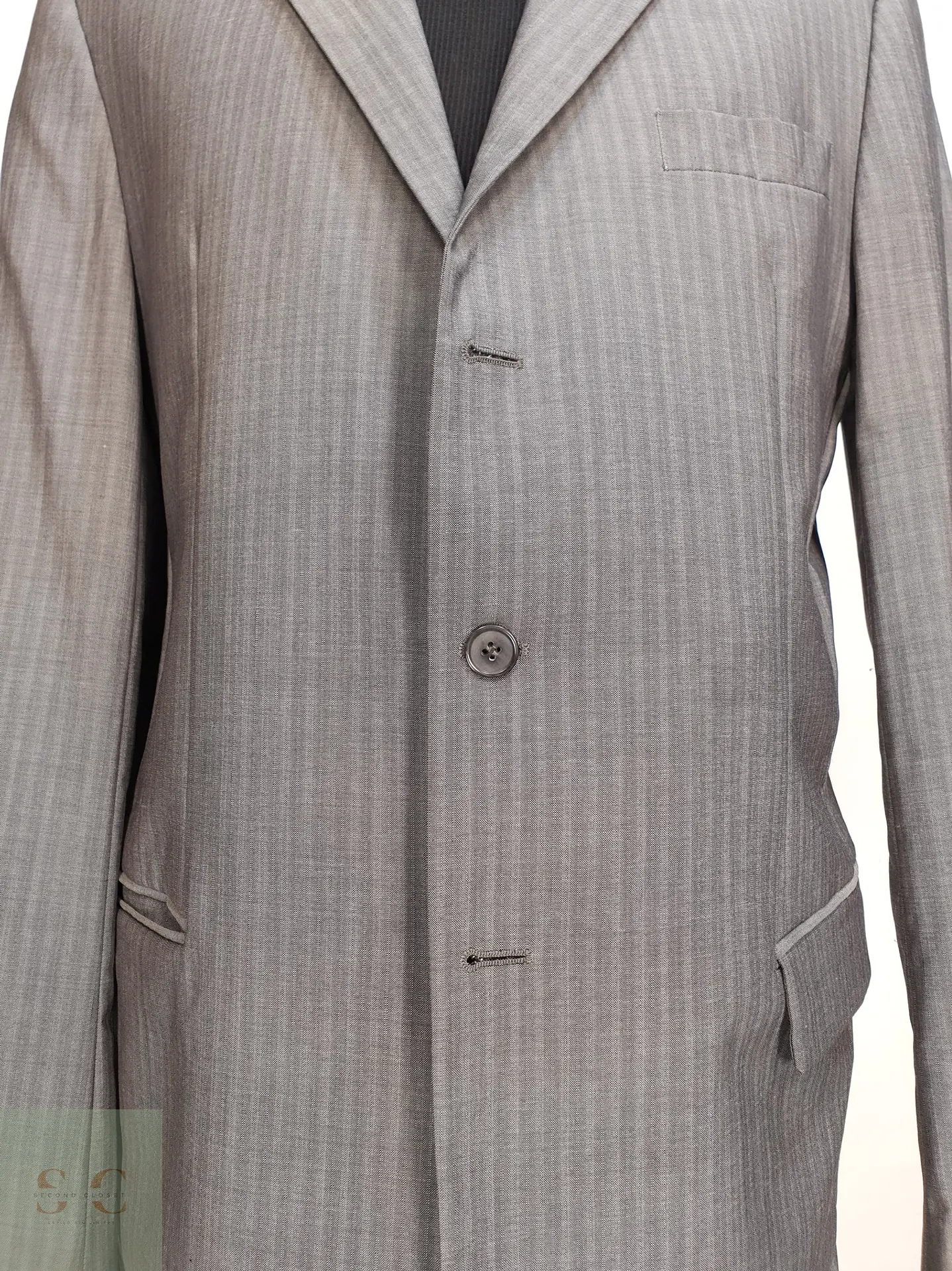 Blazer de Lana Virgen con Trama de Microrrayas Daniel Hechter Talla L 5