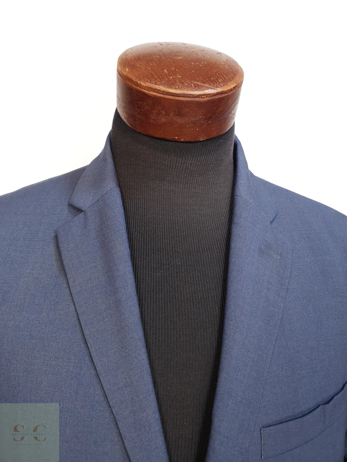 Blazer Moderno Corte Slim Fit Azul Acero H&M Talla ML 4