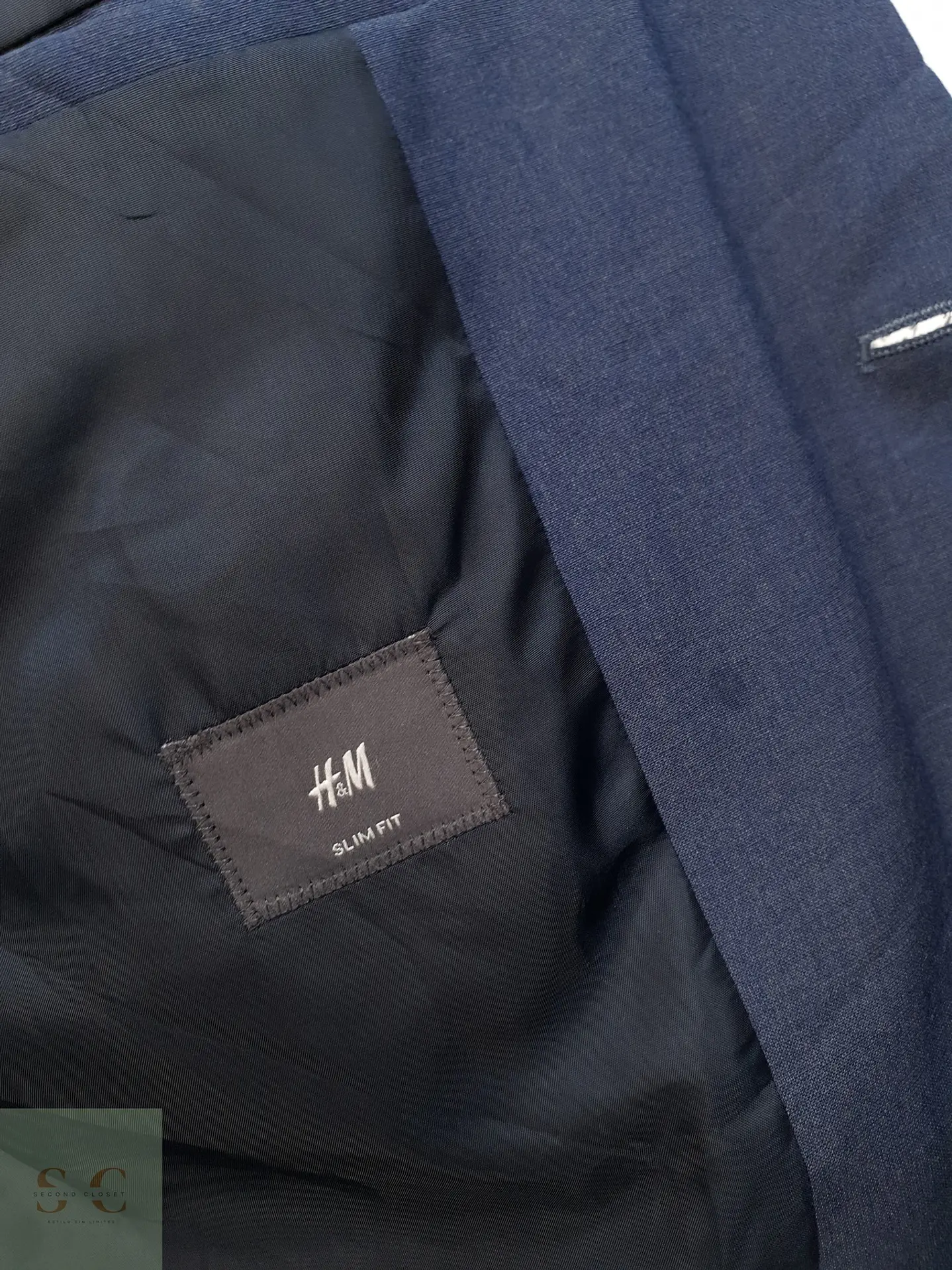 Blazer Moderno Corte Slim Fit Azul Acero H&M Talla ML 5