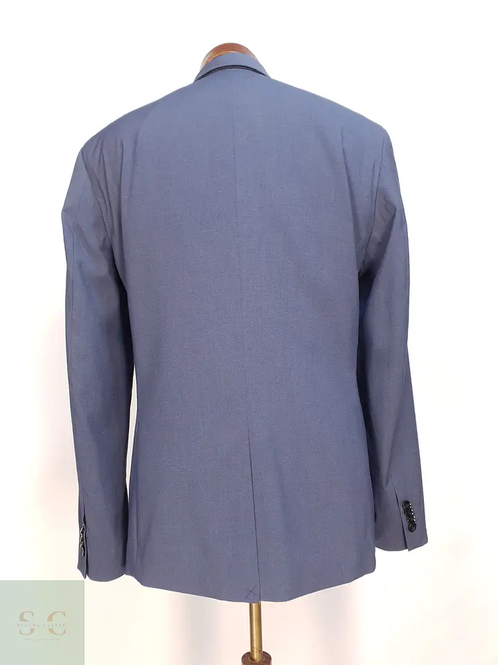 Blazer Moderno Corte Slim Fit Azul Acero H&M Talla ML 8