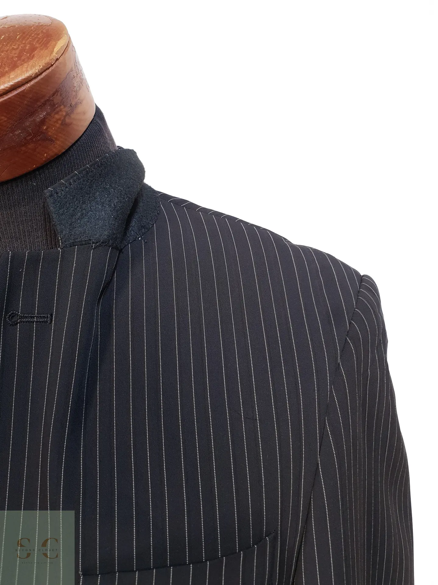 Blazer Sastre Slim Fit con Raya Diplomática S.V.T. Talla SM 6