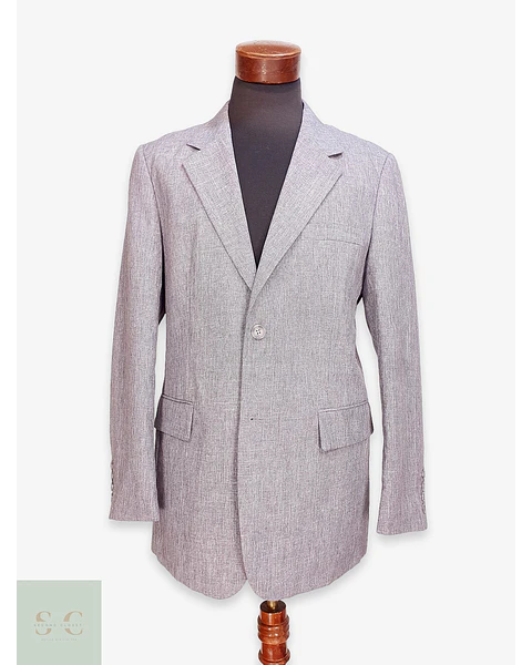 Blazer Estructurado de Trama Jaspeada Gris b.p.c. bonprix collection Talla ML