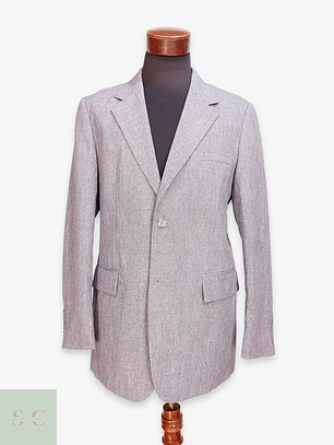 Blazer Estructurado de Trama Jaspeada Gris b.p.c. bonprix collection Talla ML