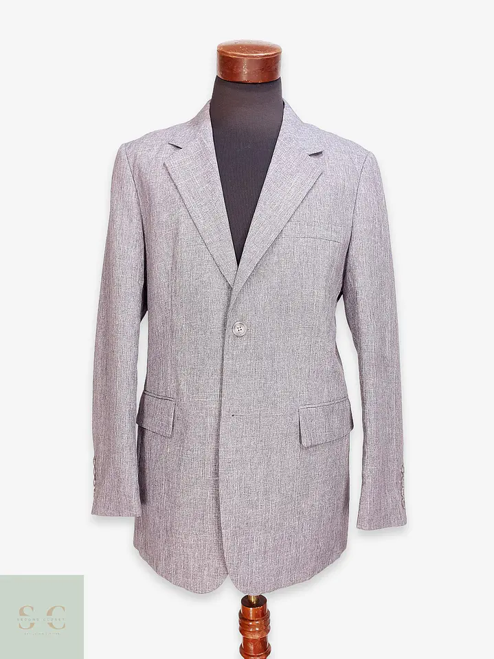 Blazer Estructurado de Trama Jaspeada Gris b.p.c. bonprix collection Talla ML 1