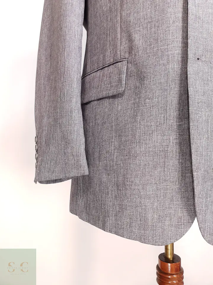 Blazer Estructurado de Trama Jaspeada Gris b.p.c. bonprix collection Talla ML 2