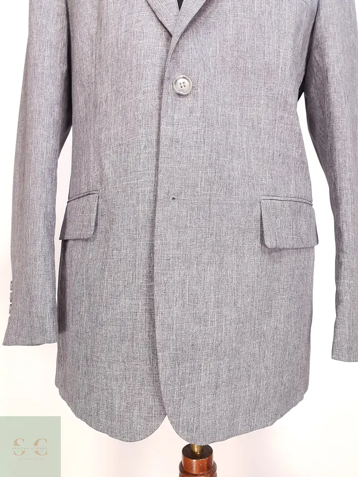 Blazer Estructurado de Trama Jaspeada Gris b.p.c. bonprix collection Talla ML 3