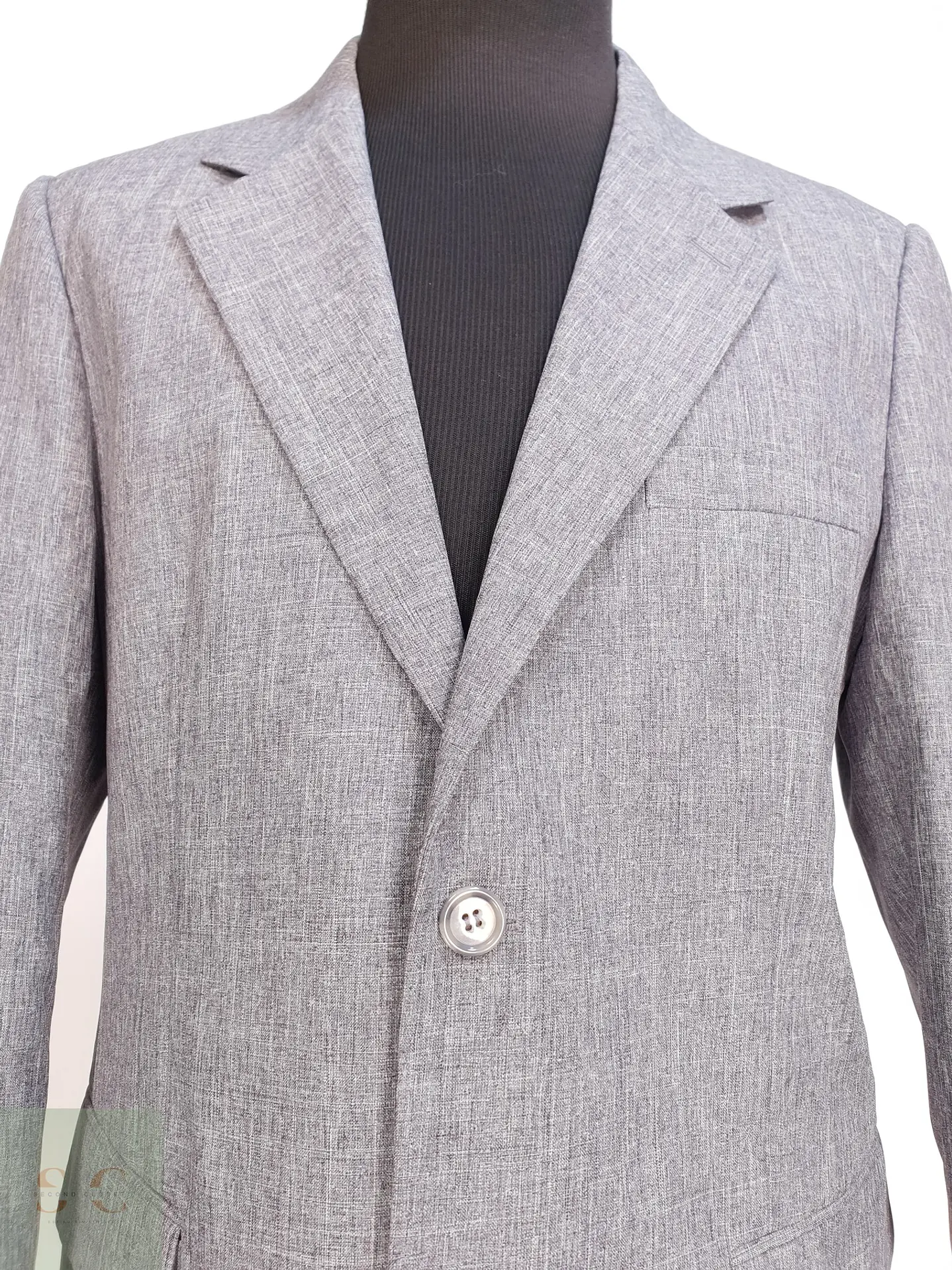 Blazer Estructurado de Trama Jaspeada Gris b.p.c. bonprix collection Talla ML 4