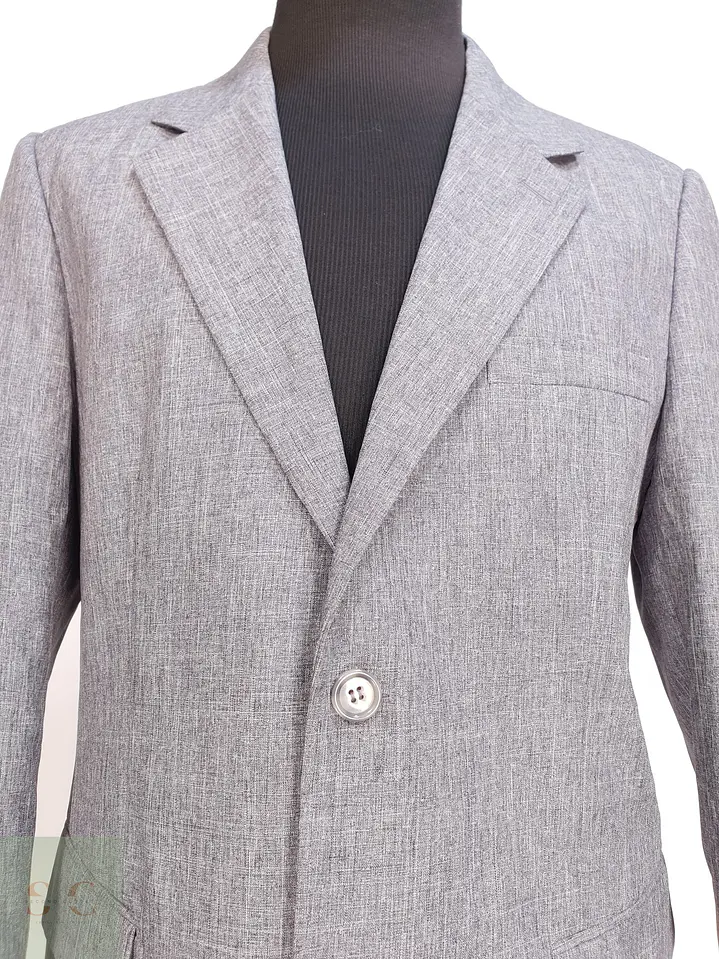 Blazer Estructurado de Trama Jaspeada Gris b.p.c. bonprix collection Talla ML 4