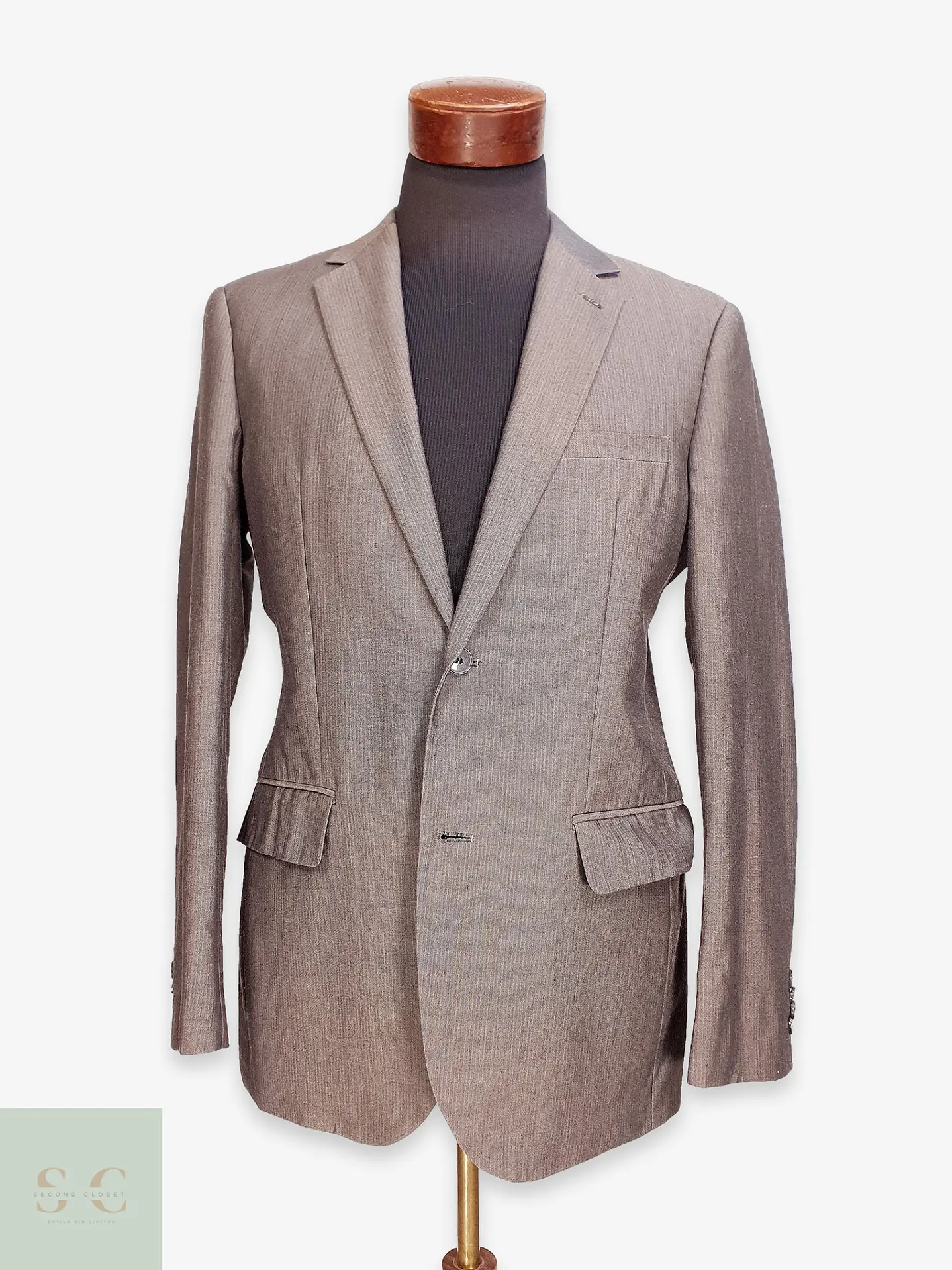 Blazer Estructurado Microtexturizado Solapa Clásica Esprit Talla M 1