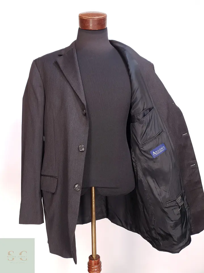 Blazer Estructurado en Paño Lana Marengo Anson's Herrenhaus Talla XXL 8