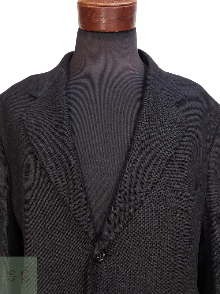 Blazer Estructurado en Mezcla de Viscosa y Lino Negro Henry Morell Talla XXL 4