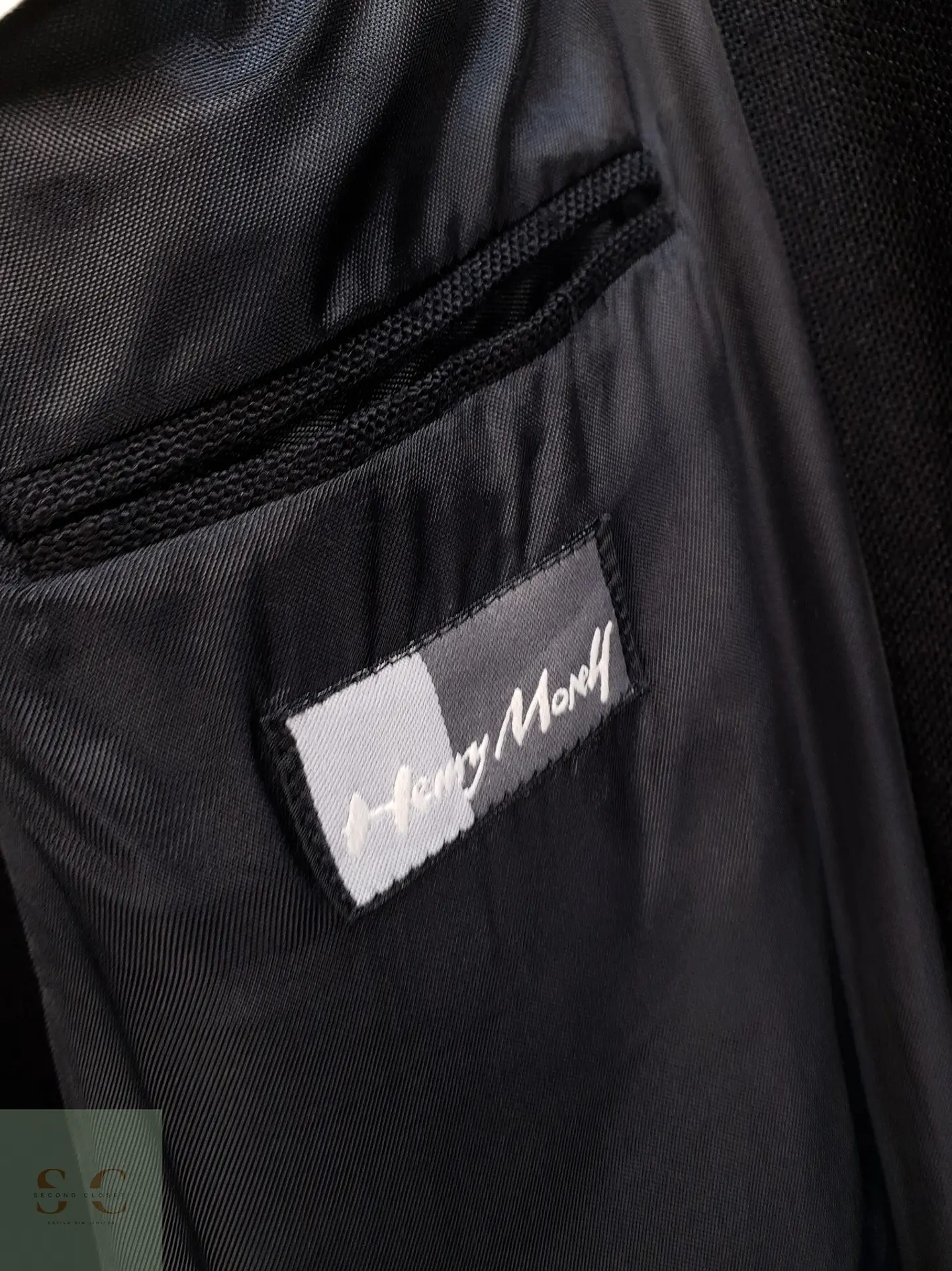 Blazer Estructurado en Mezcla de Viscosa y Lino Negro Henry Morell Talla XXL 7