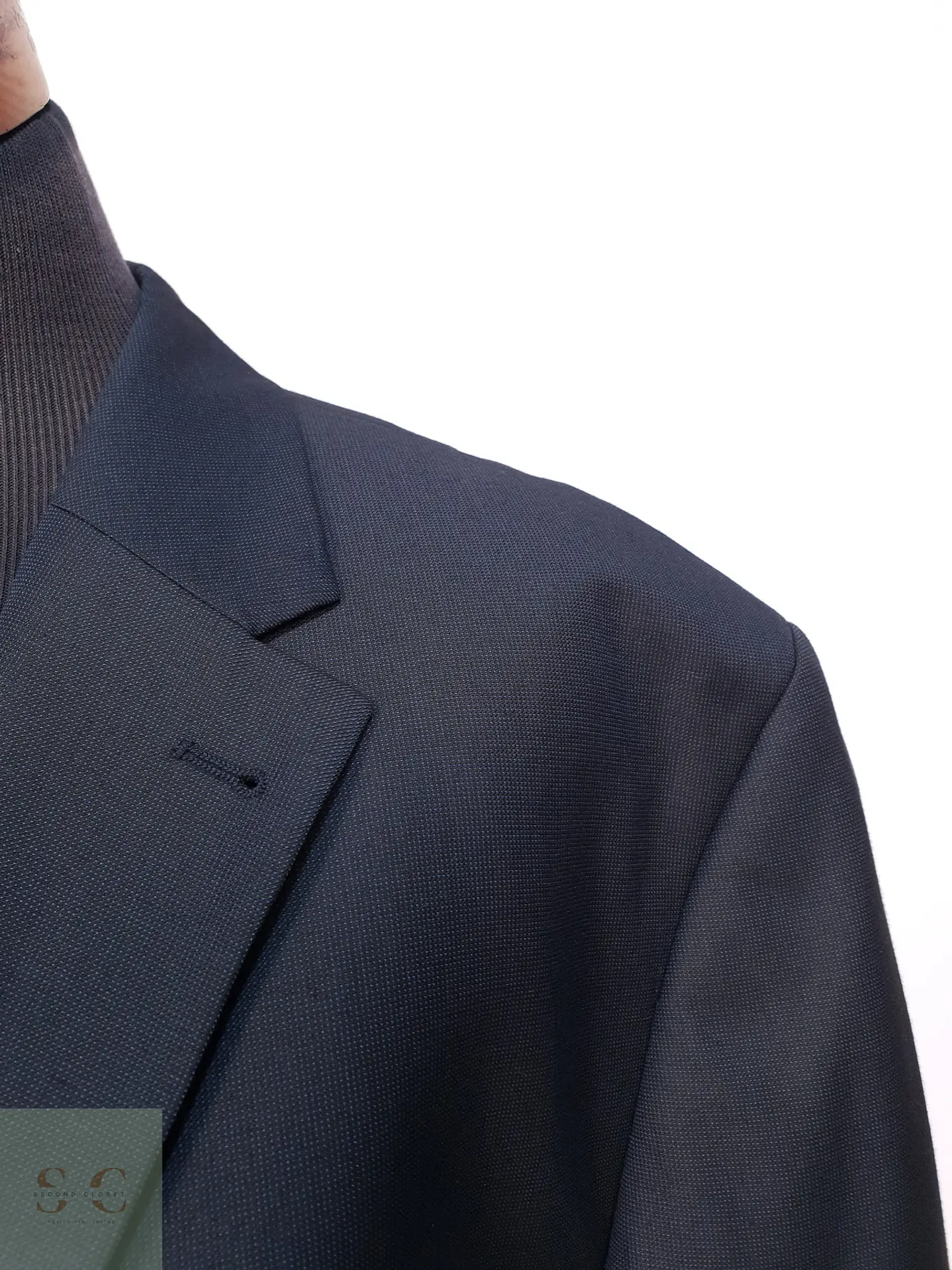 Blazer Clásico Azul Marino de Microtextura Canda Talla XXXL 5
