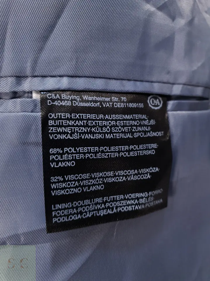Blazer Clásico Azul Marino de Microtextura Canda Talla XXXL 7