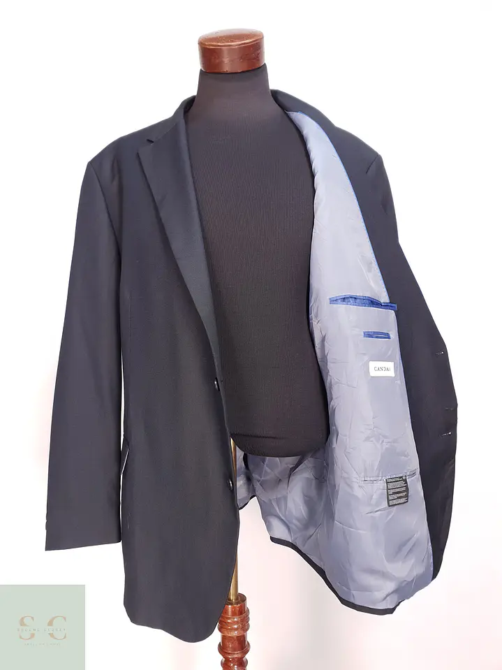 Blazer Clásico Azul Marino de Microtextura Canda Talla XXXL 8
