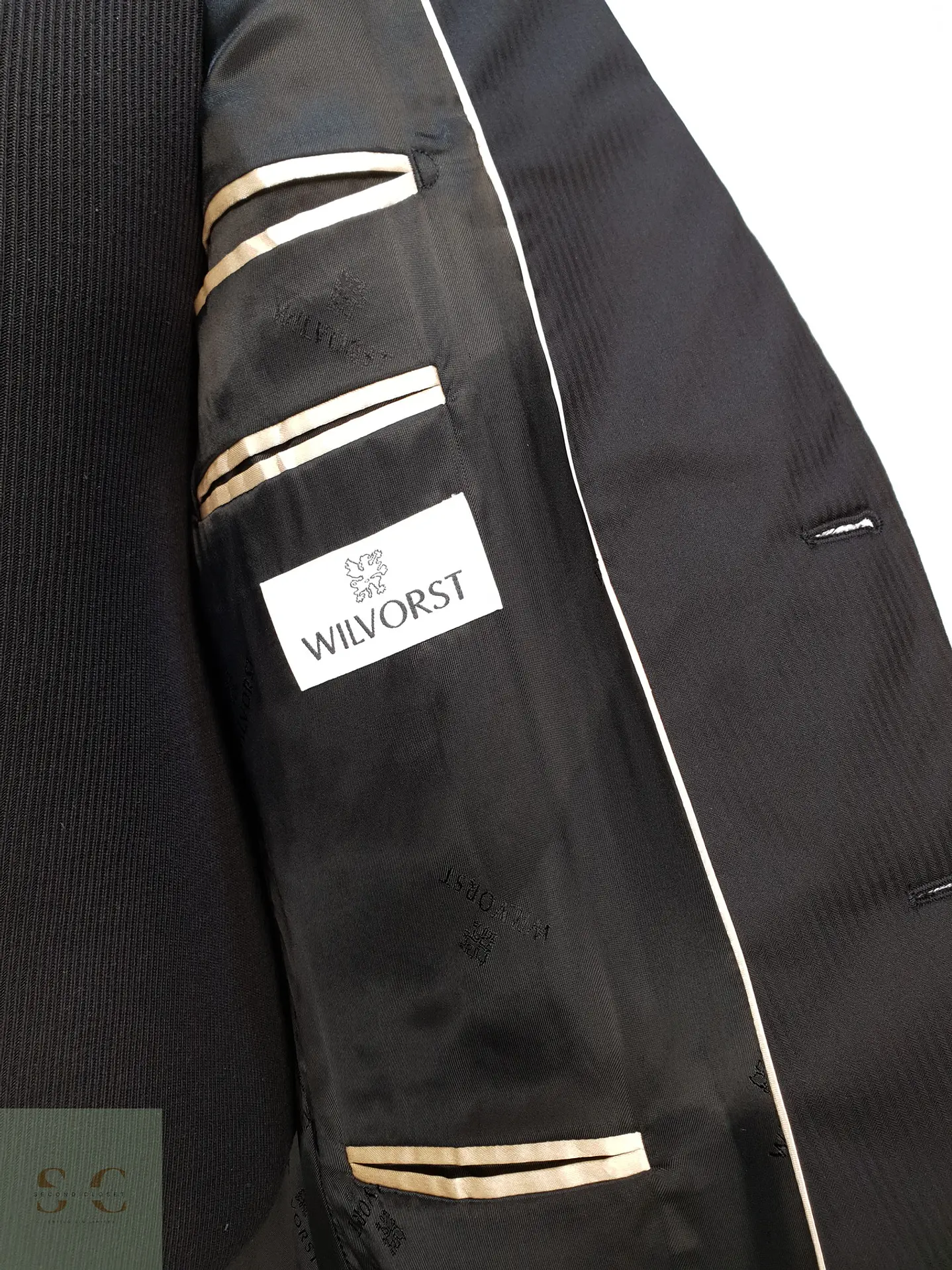 Blazer Formal Estructurado en Mezcla de Lana y Seda Wilvorst Talla L 5