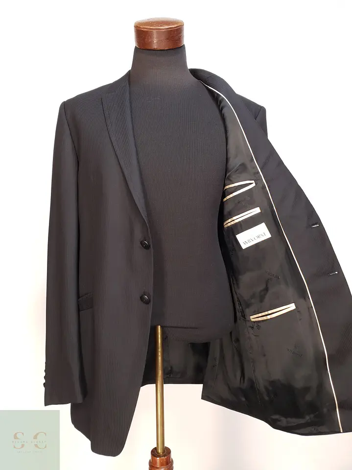 Blazer Formal Estructurado en Mezcla de Lana y Seda Wilvorst Talla L 6