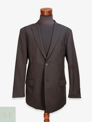 Blazer Negro Estructurado Solapa Muesca Mauro Ferrini Talla XL