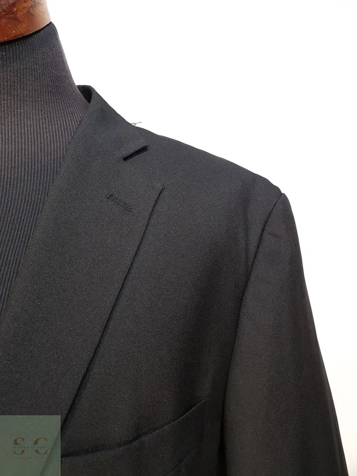 Blazer Negro Estructurado Solapa Muesca Mauro Ferrini Talla XL 4