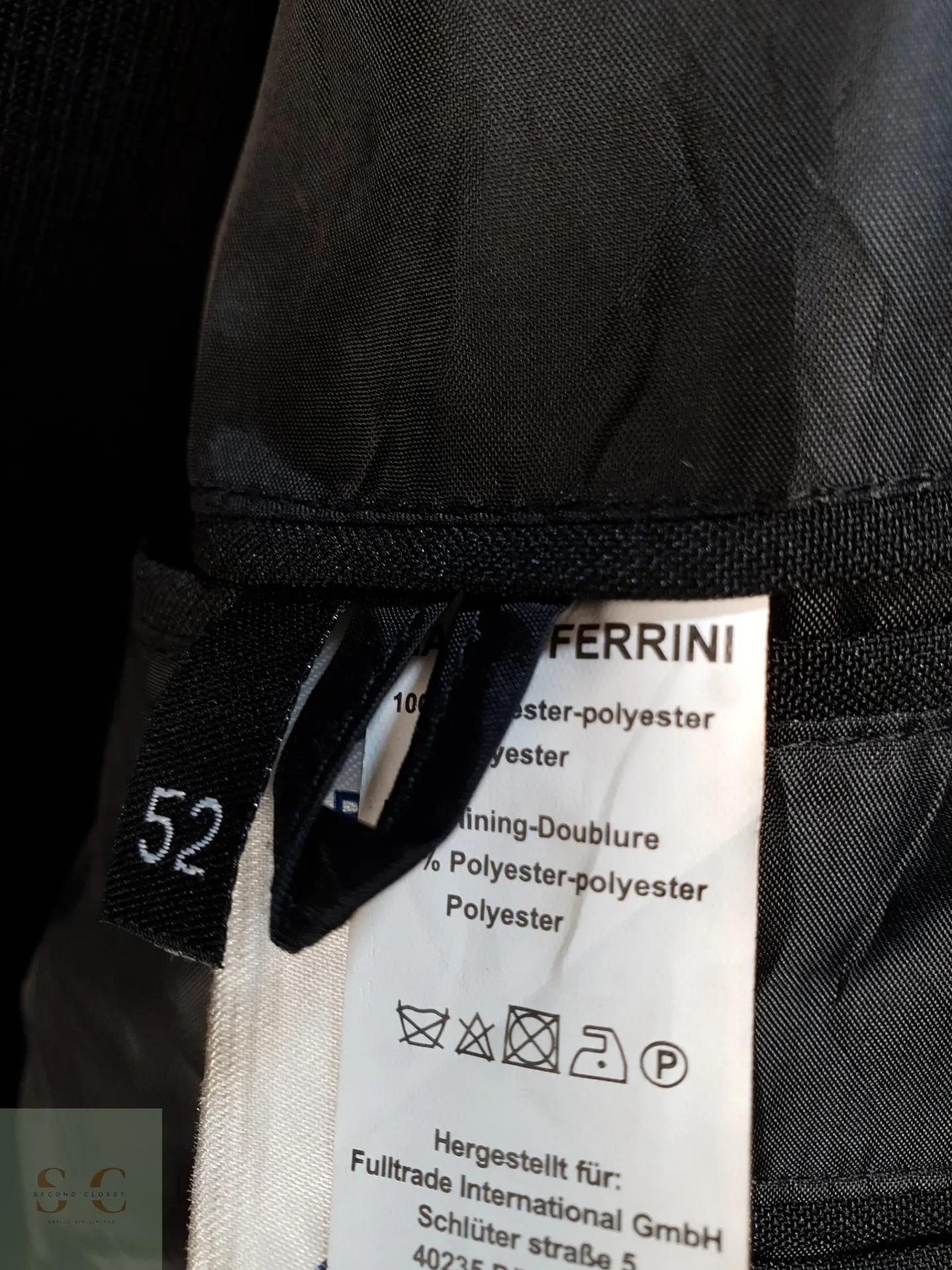 Blazer Negro Estructurado Solapa Muesca Mauro Ferrini Talla XL 5