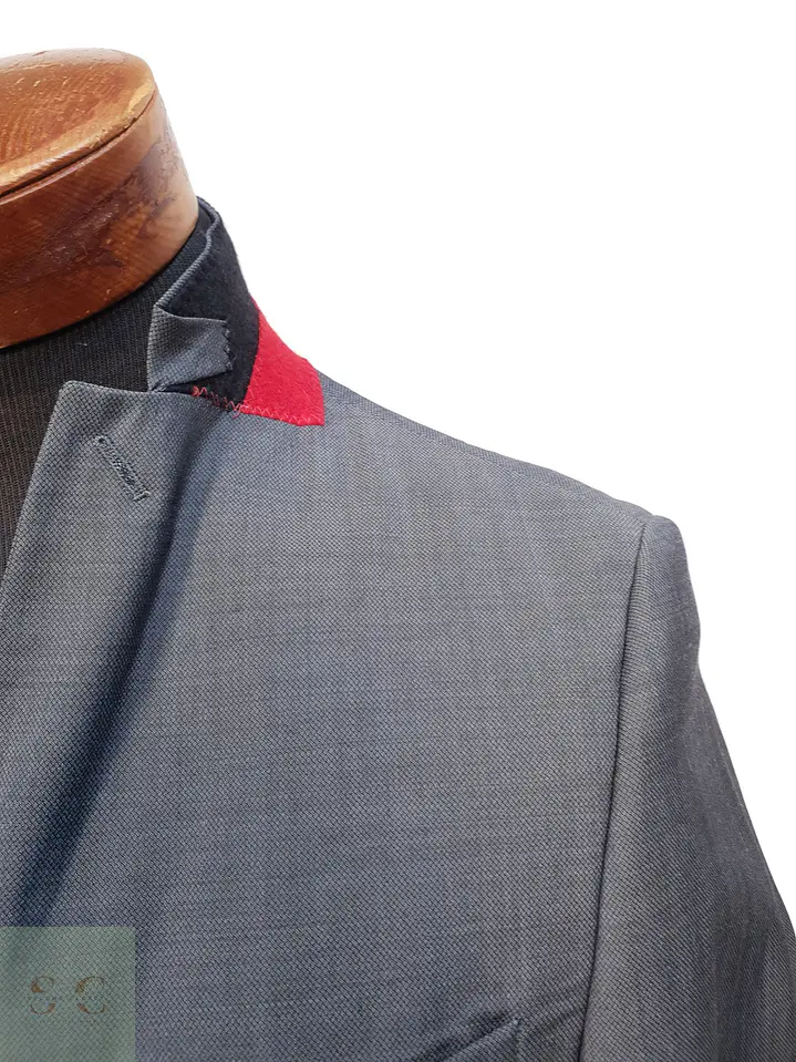 Blazer Slim Fit en Paño Micro-Texturado Gris Plomo CG Club of Gents Talla S 7