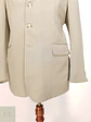Blazer Beige con Raya Diplomática y Cierre de Tres Botones CANDA Talla XL - Miniatura 2