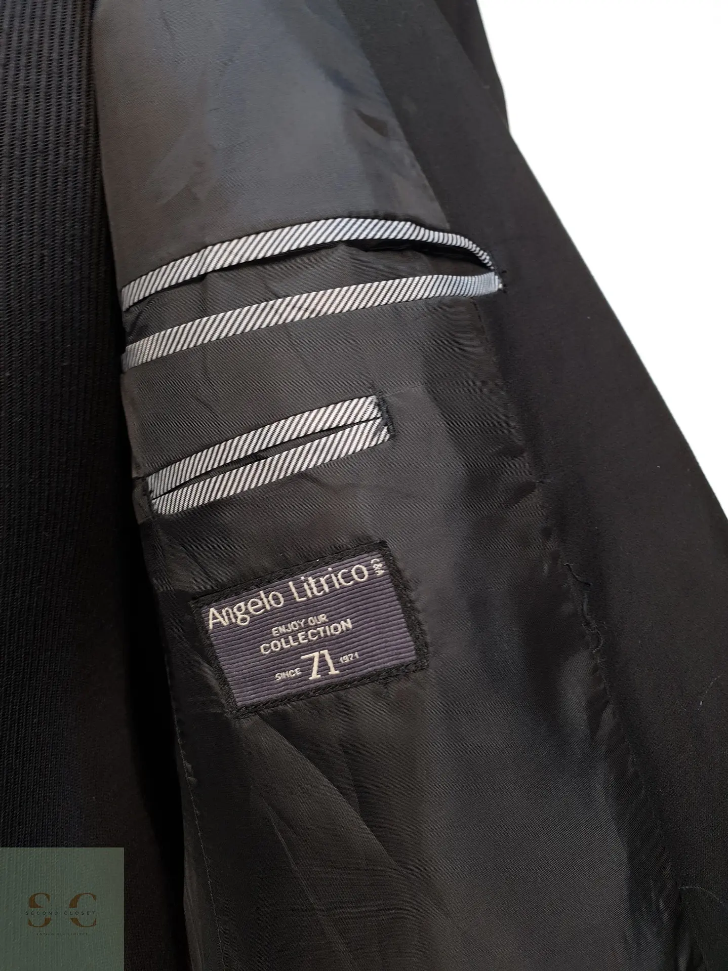 Blazer Monopecho Clásico de Tono Negro Sobrio Angelo Litrico Talla M 7