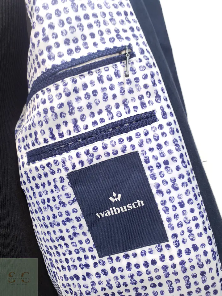 Chaqueta Sastrería de Cuello Mao en Mezcla de Lino y Algodón Walbusch Talla L 6