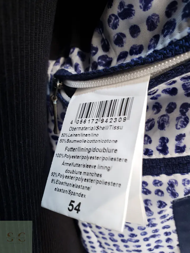 Chaqueta Sastrería de Cuello Mao en Mezcla de Lino y Algodón Walbusch Talla L 8