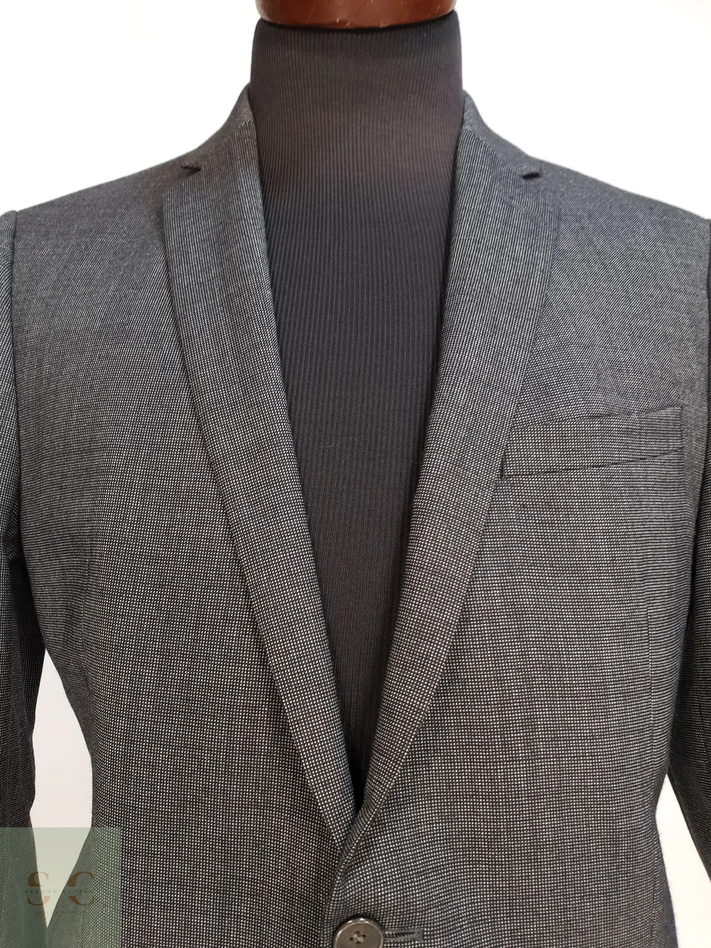 Blazer Slim Fit en Lana Virgen Microestructurada Strellson Talla SM 4