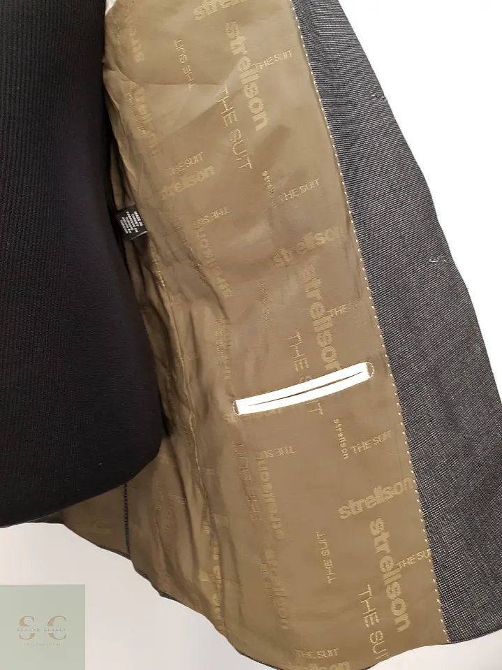 Blazer Slim Fit en Lana Virgen Microestructurada Strellson Talla SM 7