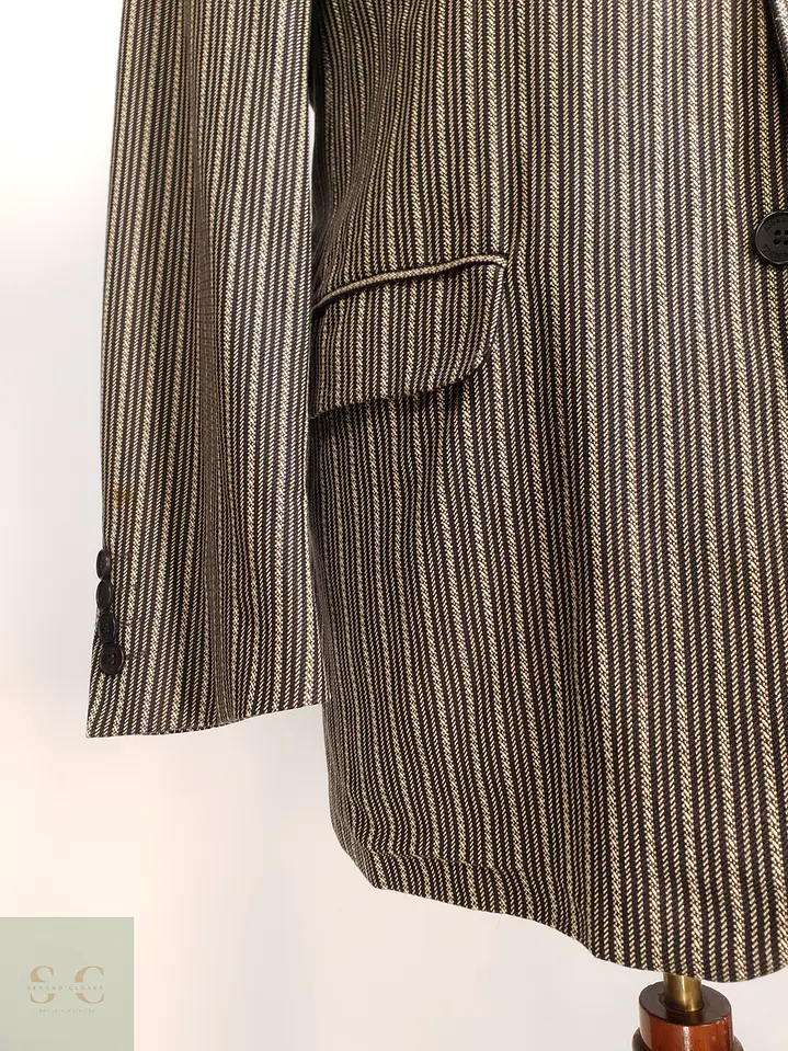 Blazer Estructurado de Tejido Listado Bicolor Alba Moda Talla ML 2
