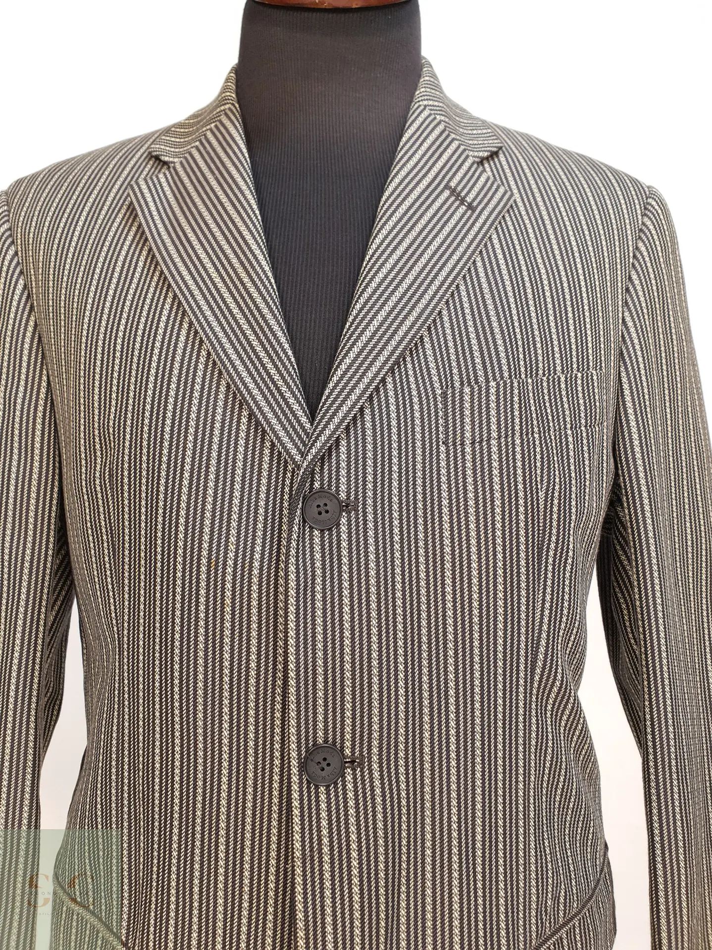 Blazer Estructurado de Tejido Listado Bicolor Alba Moda Talla ML 3