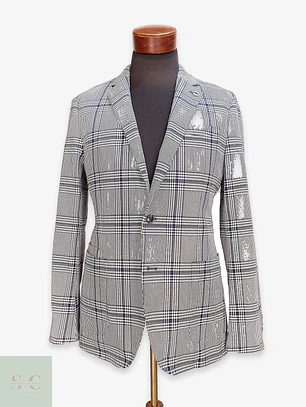 Blazer Estructurado en Patrón Príncipe de Gales Scotch & Soda Talla M