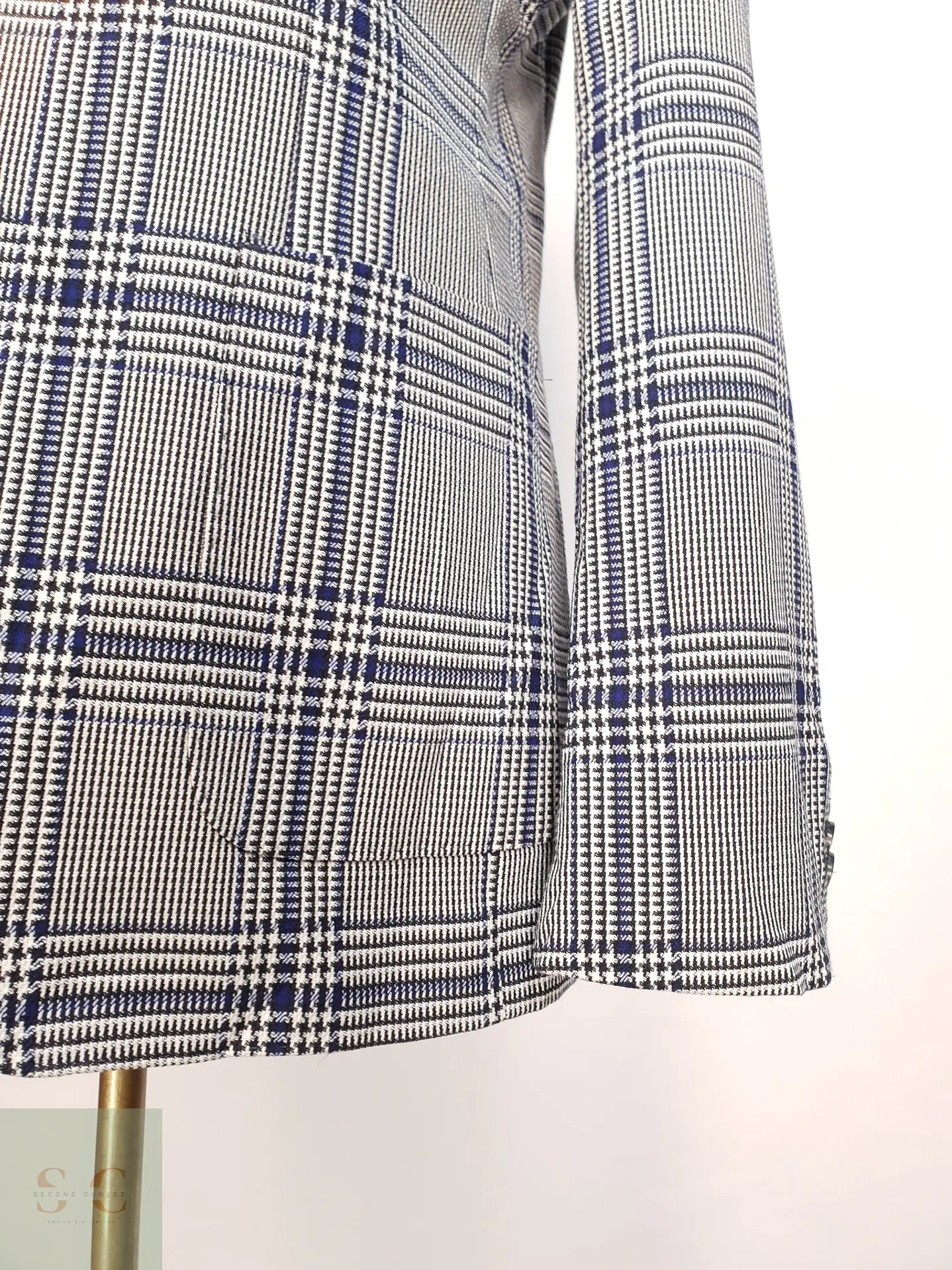 Blazer Estructurado en Patrón Príncipe de Gales Scotch & Soda Talla M 3