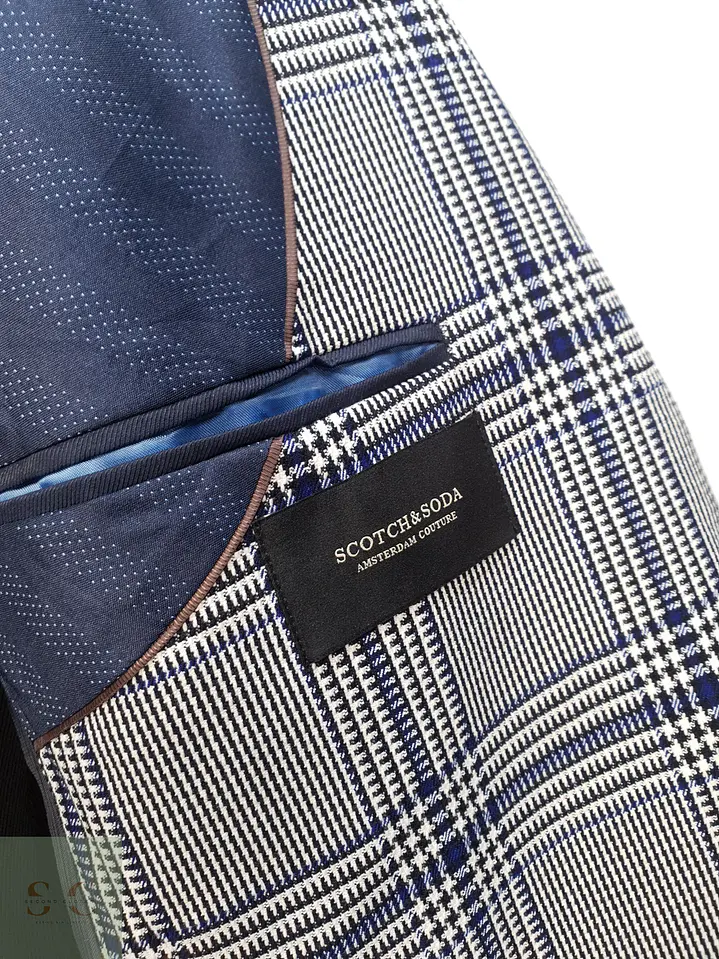 Blazer Estructurado en Patrón Príncipe de Gales Scotch & Soda Talla M 6