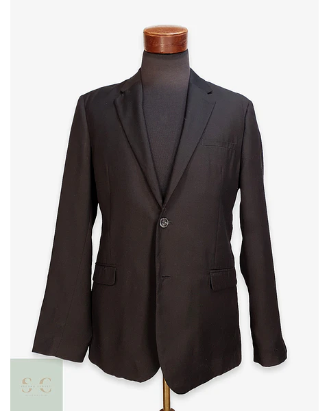 Blazer Negro Slim Fit de Corte Moderno Angelo Litrico Talla SM