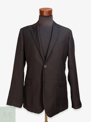 Blazer Negro Slim Fit de Corte Moderno Angelo Litrico Talla SM