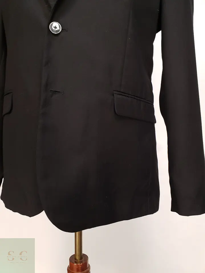 Blazer Negro Slim Fit de Corte Moderno Angelo Litrico Talla SM 2