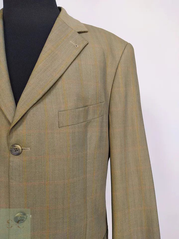 Blazer en Paño de Lana Super 100's a Cuadros y Espiga Van Graaf Talla XL 5