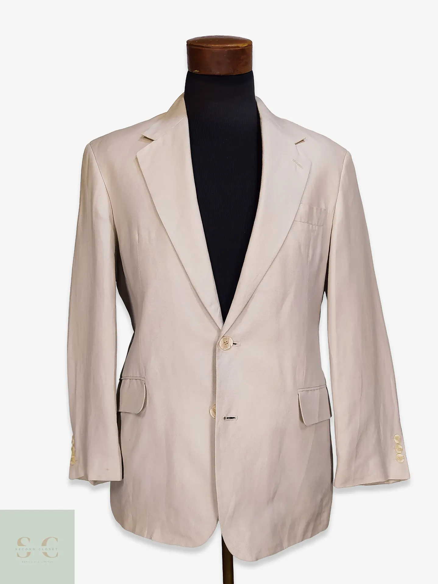 Blazer Ligero de Lino y Viscosa Tono Crudo C&A Talla L 1