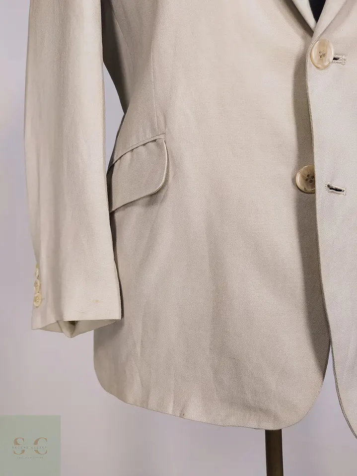 Blazer Ligero de Lino y Viscosa Tono Crudo C&A Talla L 2