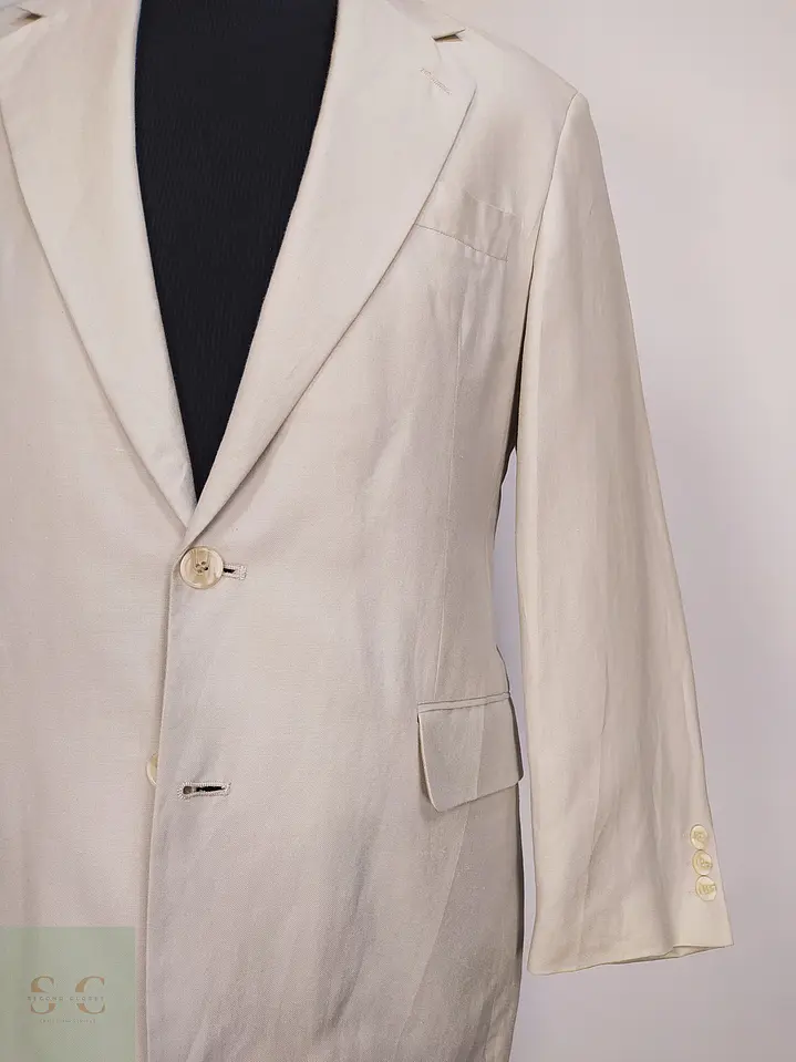 Blazer Ligero de Lino y Viscosa Tono Crudo C&A Talla L 4