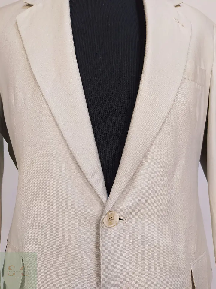 Blazer Ligero de Lino y Viscosa Tono Crudo C&A Talla L 5