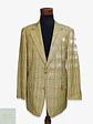 Blazer de Paño de Lana Virgen con Patrón de Cuadros Mostaza Talla L - Miniatura 1