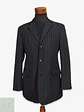Blazer Recto Clásico Pinstripe Negro Talla M - Miniatura 1
