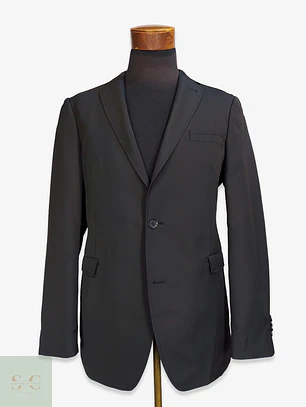 Blazer Negro Slim Fit de Botonadura Sencilla Bogie Talla M